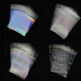 50pcs Laser Self-adhesive Bag Badge Jewelry Packaging Flash Holographic Cards