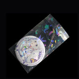 50pcs Laser Self-adhesive Bag Badge Jewelry Packaging Flash Holographic Cards