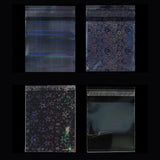 50pcs Laser Self-adhesive Bag Badge Jewelry Packaging Flash Holographic Cards
