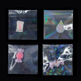 50pcs Laser Self-adhesive Bag Badge Jewelry Packaging Flash Holographic Cards