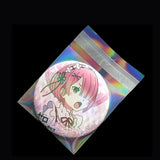 50pcs Laser Self-adhesive Bag Badge Jewelry Packaging Flash Holographic Cards