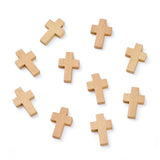 50pcs Cross Shape Wood Pendants Charms for DIY Jewelry Making Accessories