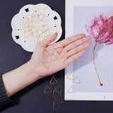 50pcs Leaf Shape Open Bezel Charm Blank Frame Hollow Pendant
