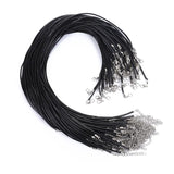 50pcs Leather Waxed Cord DIY Jewelry String Strap Chain Necklace Rope