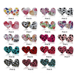 50pcs Leopard Print Heart Silicone Beads for DIY Baby Pacifier Chain