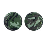 50pcs Leopard Print Silicone Loose Spacer Beads for DIY Bracelet Keyring