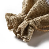 50pcs Heart Pattern Linen Drawstring Pouch Gift Bag 14x10x0.5cm