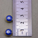 50pcs/Lot Round Evil Eye Stripe Spacer Beads for Jewelry Making