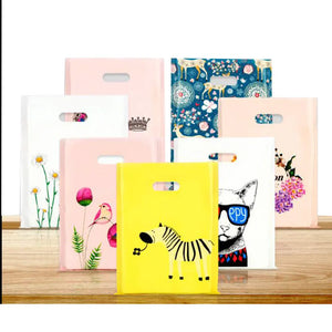 50pcs/Lot Pattern Plastic Bag Small jewelry Candy Cookie Favor Bag