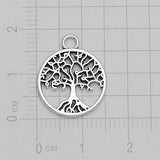 50pcs Antique Silver Plated Tree Of Life Charms Pendants