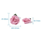 50pcs Pink Porcelain Flower Spacer Bead Cabochons Clay Froret Beads