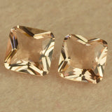 50pcs/Lot Mixed Sizes Loose Glass Beads Synthetic Gems Square Octangle Shape
