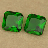 50pcs/Lot Mixed Sizes Loose Glass Beads Synthetic Gems Square Octangle Shape