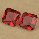 50pcs/Lot Mixed Sizes Loose Glass Beads Synthetic Gems Square Octangle Shape