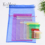 50pcs Organza Bags Candy Jewelry Pouches Wedding Party Favor Drawstring Gift Bag
