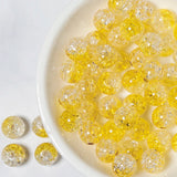 50pcs Double Colored Round Crackle Glass Beads for DIY Jewelry Making