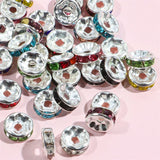 50pcs 8mm Rhinestone Rondelles Crystal Beads for DIY Jewelry Making