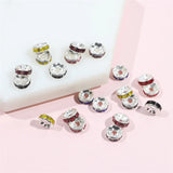 50pcs 8mm Rhinestone Rondelles Crystal Beads for DIY Jewelry Making