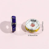 50pcs 8mm Rhinestone Rondelles Crystal Beads for DIY Jewelry Making