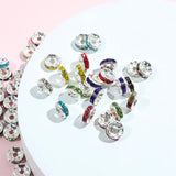 50pcs 8mm Rhinestone Rondelles Crystal Beads for DIY Jewelry Making