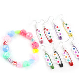 50pcs Acrylic Heart Spaced Beads Large Hole Bead Jewelry Making DIY