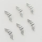 50pcs Bohemian Silver Angel Wings Charm Beads 20x6mm DIY Jewelry Material