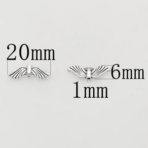 50pcs Bohemian Silver Angel Wings Charm Beads 20x6mm DIY Jewelry Material