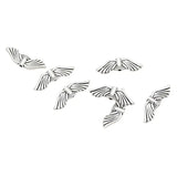 50pcs Bohemian Silver Angel Wings Charm Beads 20x6mm DIY Jewelry Material