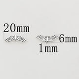 50pcs Bohemian Silver Angel Wings Charm Beads 20x6mm DIY Jewelry Material