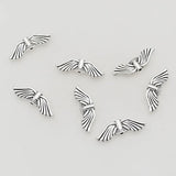 50pcs Bohemian Silver Angel Wings Charm Beads 20x6mm DIY Jewelry Material