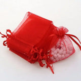 50pcs Colorful Drawstring Organza Bags Wedding Party Gift Pouches