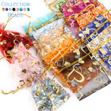 50pcs Colorful Organza Bags Jewelry Candy Wedding Party Bags