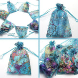 50pcs Colorful Drawstring Organza Jewelry Bags Wedding Christmas Gift Pouches