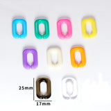 50pcs Acrylic Buckle Square Chain DIY Jewelry Glasses Mobile Chains