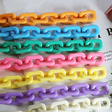 50pcs Acrylic Buckle Square Chain DIY Jewelry Glasses Mobile Chains