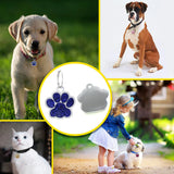 50pcs Dog Paw Bear Footprint Charms for DIY Jewelry Making Pet Collar Keychain