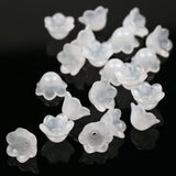 50pcs Flower Shaped Lampwork Glass Beads for DIY Jewelry Making