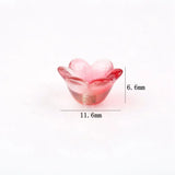 50pcs Flower Shaped Lampwork Glass Beads for DIY Jewelry Making