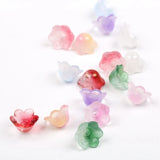 50pcs Flower Shaped Lampwork Glass Beads for DIY Jewelry Making