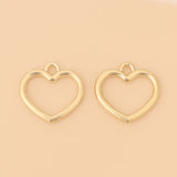 50pcs Heart Charms Pendants Necklace Bracelet Earring Jewelry Making Accessories