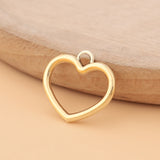 50pcs Heart Charms Pendants Necklace Bracelet Earring Jewelry Making Accessories