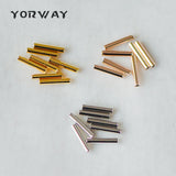50pcs Gold Tube Beads 10x2mm, Brass Tube Spacers GB-274