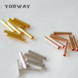 50pcs Gold Tube Beads 10x2mm, Brass Tube Spacers GB-274