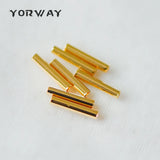 50pcs Gold Tube Beads 10x2mm, Brass Tube Spacers GB-274