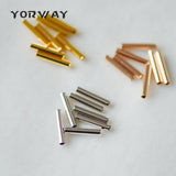 50pcs Gold Tube Beads 10x2mm, Brass Tube Spacers GB-274