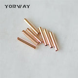 50pcs Gold Tube Beads 10x2mm, Brass Tube Spacers GB-274