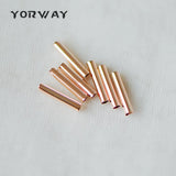 50pcs Gold Tube Beads 10x2mm, Brass Tube Spacers GB-274