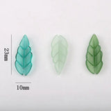 50pcs Leaves Shaped Lampwork Beads Glass Beads Jewelry Making Ring Accessories