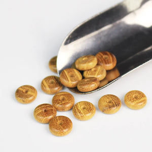 50pcs Natural Yellow Sandalwood Beads 8mm DIY Rosary Jewelry Making
