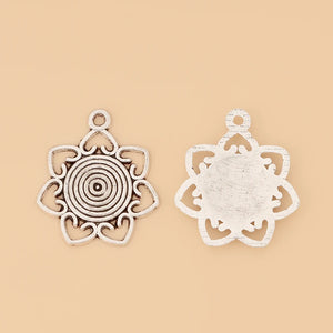 50pcs Tibetan Silver Charms Pendants for Necklace Jewelry Making